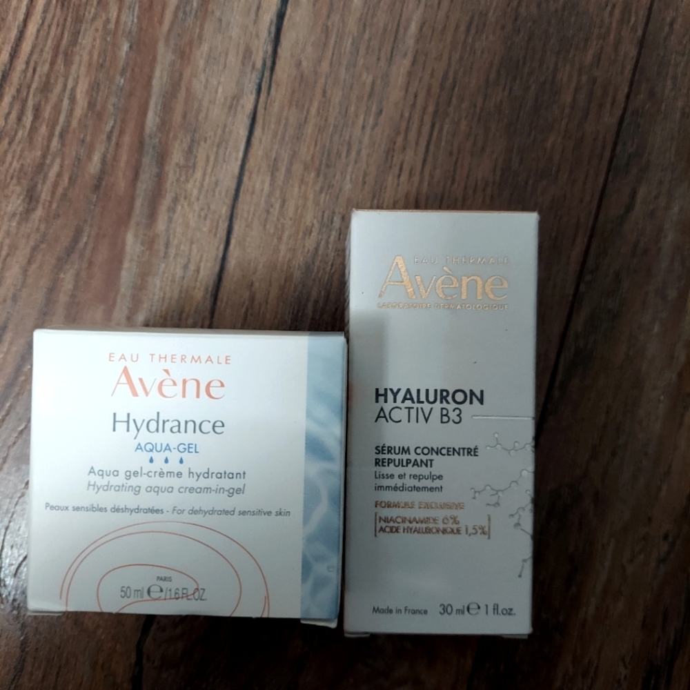 Avene Hyalaron B3 Serum &  Hydrance Aqua gel multitasking moisturizer